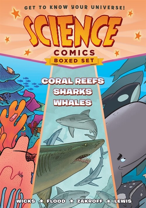 Science Comics Boxed Set: Coral Reefs, Sharks, and Whales (Paperback)