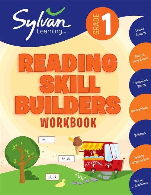 1st Grade Reading Skill Builders Workbook: Letters and Sounds, Short and Long Vowels, Compound Words, Contractions, Syllables, Reading Comprehension, (Paperback)