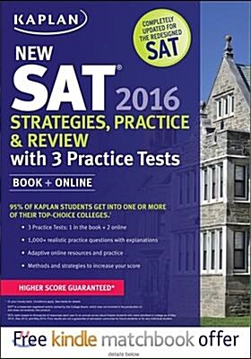 [중고] Kaplan New SAT 2016 Strategies, Practice and Review with 3 Practice Tests: Book + Online (Paperback)