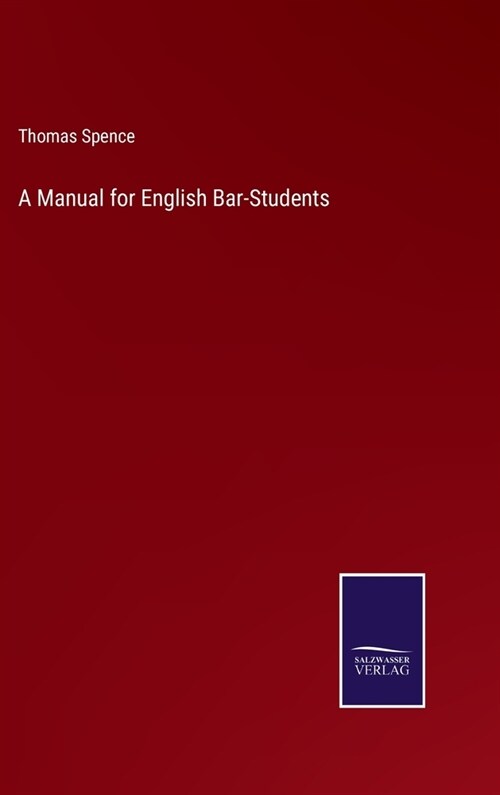 A Manual for English Bar-Students (Hardcover)