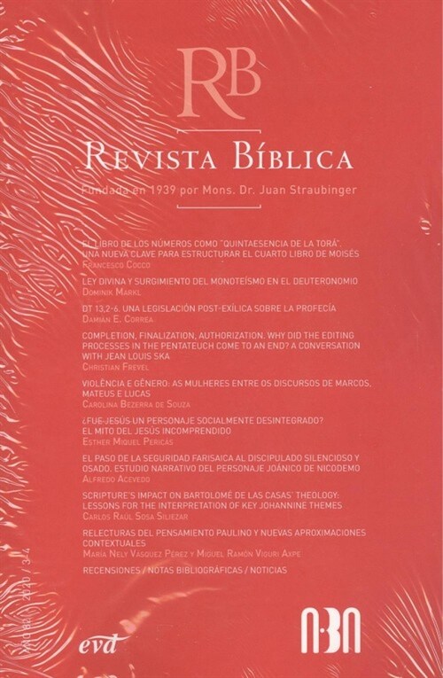 Revista biblica ano 82/2020