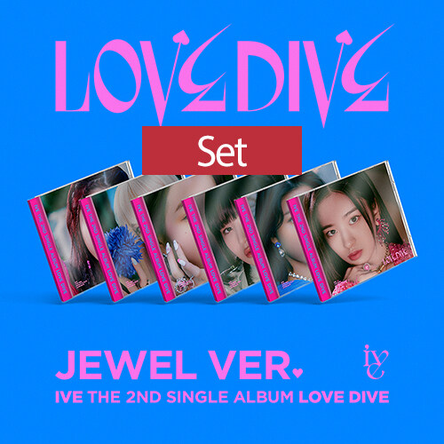 [SET] IVE(아이브) - 싱글 2집 LOVE DIVE [Jewel Ver.][한정반][6종 세트]