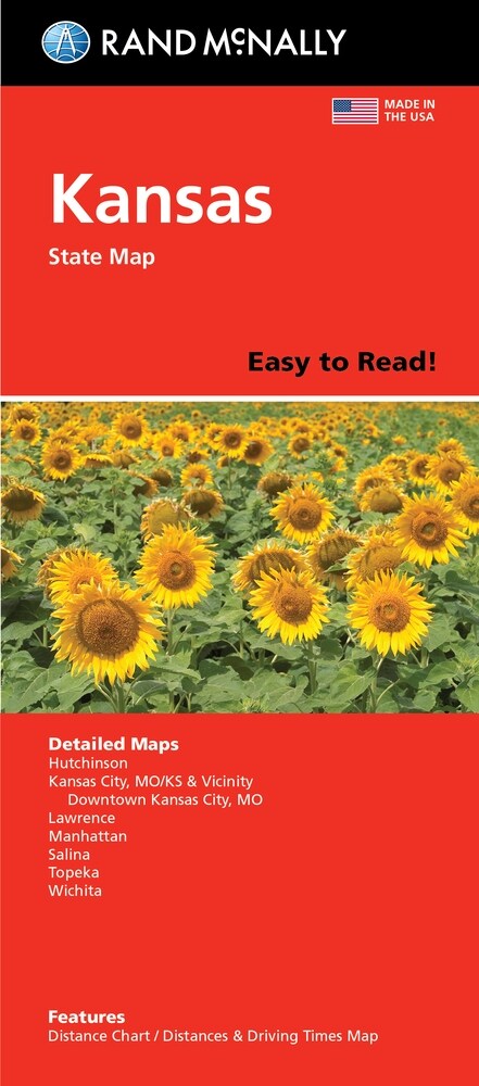 Rand McNally Easy to Read Folded Map: Kansas State Map (Folded)