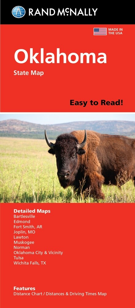 Rand McNally Easy to Read Folded Map: Oklahoma State Map (Folded)