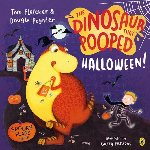The Dinosaur that Pooped Halloween! : A spooky lift-the-flap adventure (Paperback)