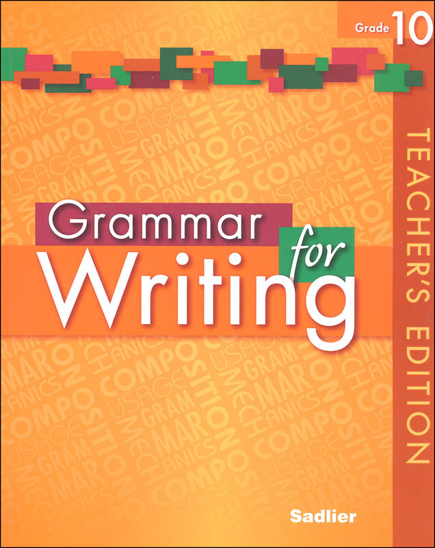 Grammar for Writing (enriched) Teachers Guide Orange (G-10) (Paperback)