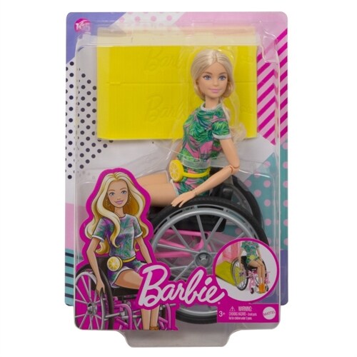 Barbie Fashionistas Barbie Puppe (blond) mit Rollstuhl (Toy)