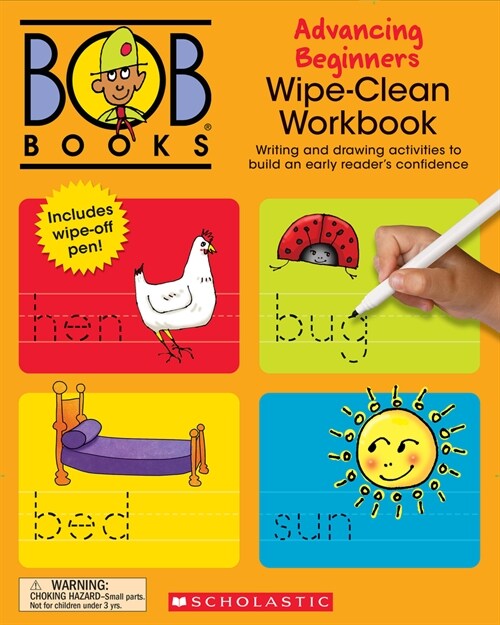 Bob Books - Wipe-Clean Workbook: Advancing Beginners Phonics, Ages 4 and Up, Kindergarten (Stage 2: Emerging Reader) (Paperback)