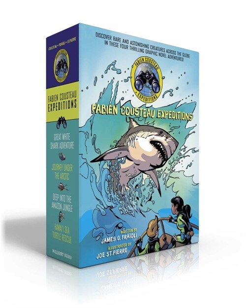 Fabien Cousteau Expeditions (Boxed Set): Great White Shark Adventure; Journey Under the Arctic; Deep Into the Amazon Jungle; Hawaii Sea Turtle Rescue (Hardcover, Boxed Set)