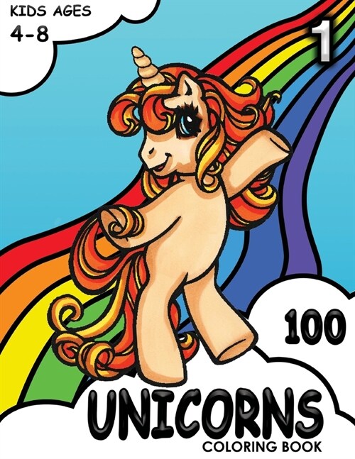 100 Unicorns #1 Coloring Book (Paperback)