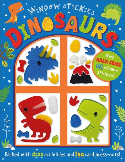 Window Stickies Dinosaurs (Paperback)