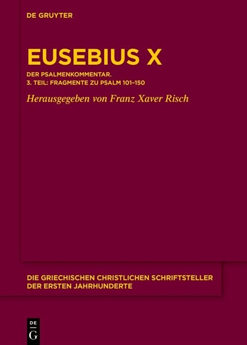 Eusebius Werke (Hardcover)