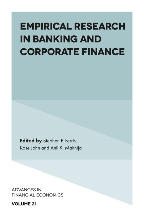 Empirical Research in Banking and Corporate Finance (Hardcover)