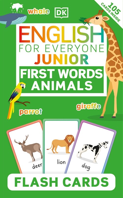 English for Everyone Junior First Words Animals Flash Cards (Other)