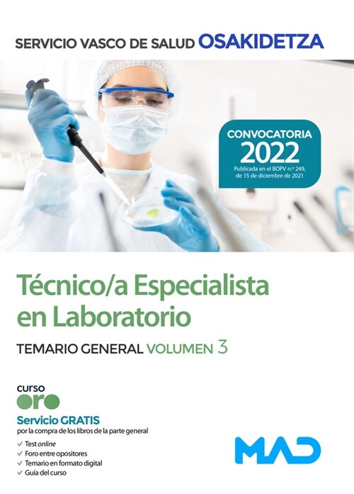 TECNICO/A ESPECIALISTA LABORATORIO OSAKIDETZA-SERVICIO (Paperback)