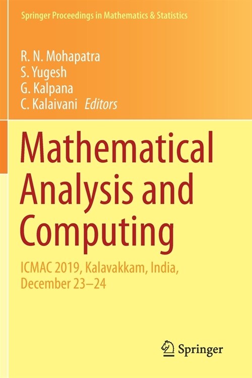 Mathematical Analysis and Computing: ICMAC 2019, Kalavakkam, India, December 23-24 (Paperback)