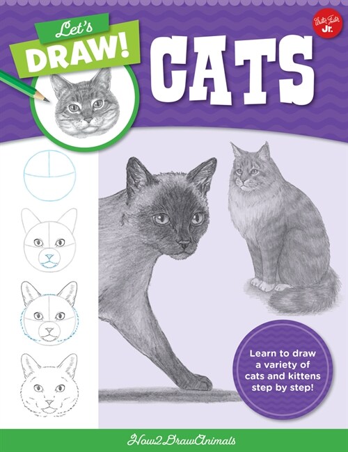 Lets Draw Cats: Learn to Draw a Variety of Cats and Kittens Step by Step! (Paperback)