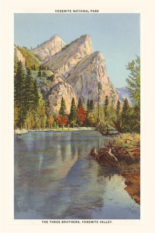 The Vintage Journal Three Brothers Peaks, Yosemite, California (Paperback)