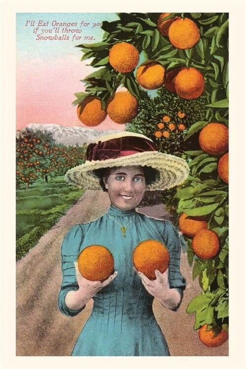 The Vintage Journal Woman Holding Oranges, (Paperback)