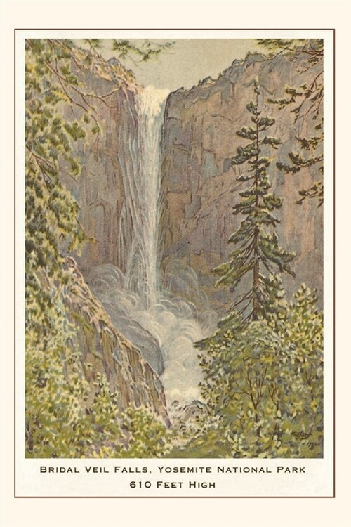 The Vintage Journal Bridal Veil Falls, Yosemite, California (Paperback)