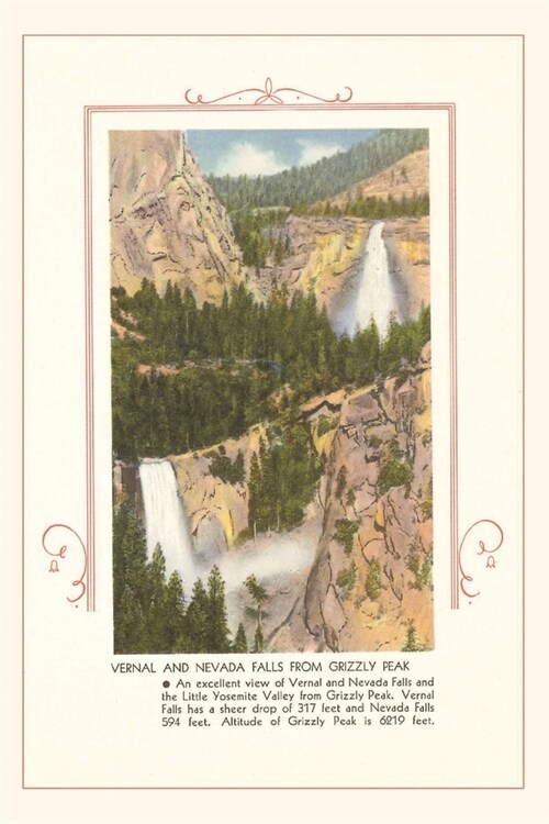 The Vintage Journal Vernal and Nevada Falls, Yosemite (Paperback)