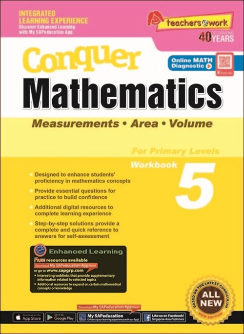Conquer Mathematics Measurements . Area . Volume Workbook 5