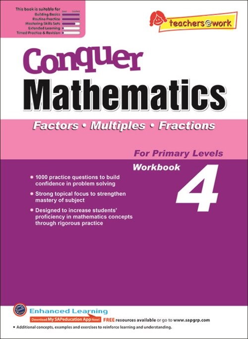 Conquer Mathematics Factors . Multiples . Fractions Workbook 4