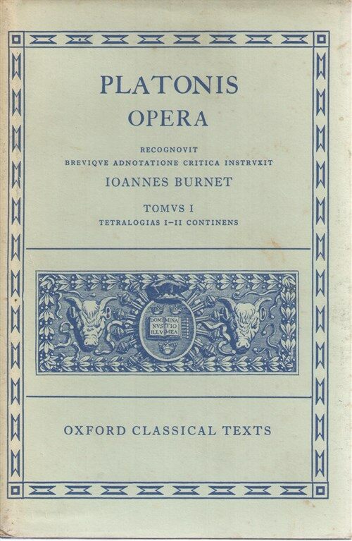 [중고] {수입} Platonis Opera, Oxford, John Burnet ed., Tomus !-V 플라톤 전집 5권, 희랍어 (Hardcover)