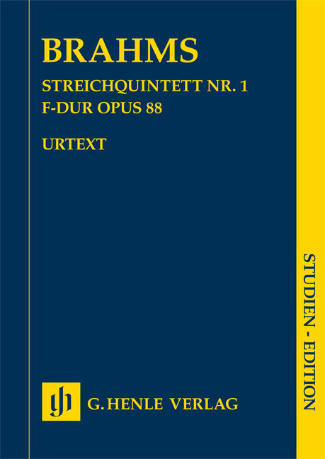 Brahms, Johannes - Streichquintett Nr. 1 F-dur op. 88 (Sheet Music)