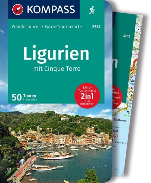 KOMPASS Wanderfuhrer 5752 Ligurien mit Cinque Terre, 50 Touren (Paperback)