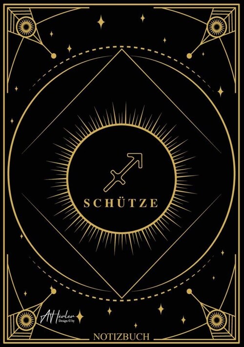 Edles Notizbuch Sternzeichen Schutze | Designed by Alfred Herler (Paperback)