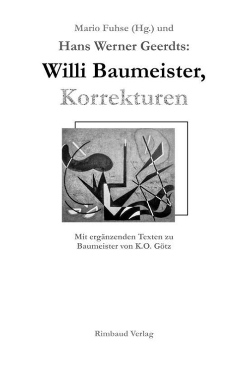 Willi Baumeister, Korrekturen (Paperback)