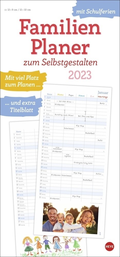 Familienplaner zum Selbstgestalten 2023 (Calendar)