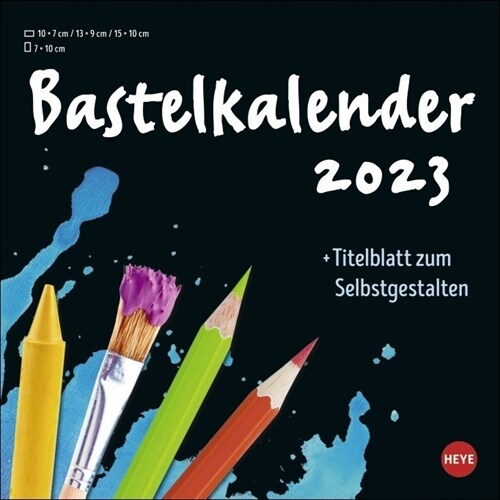 Bastelkalender schwarz klein 2023 (Calendar)