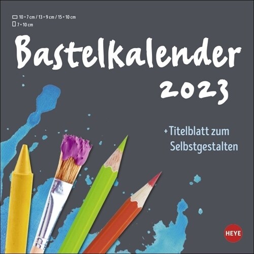 Bastelkalender anthrazit klein 2023 (Calendar)