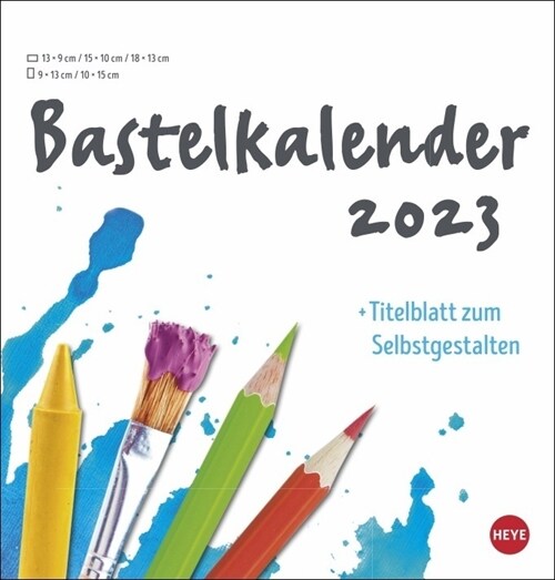 Bastelkalender weiß mittel 2023 (Calendar)