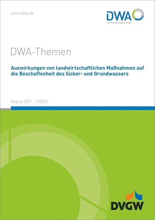 Auswirkungen von landwirtschaftlichen Maßnahmen auf die Beschaffenheit des Sicker- und Grundwassers (Paperback)