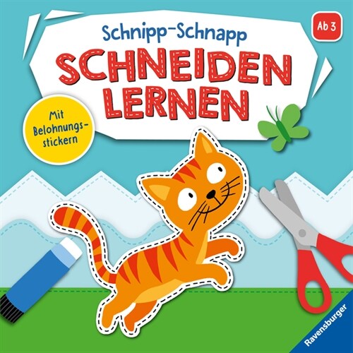 Ravensburger Schnipp-Schnapp Schneiden lernen - Schneiden und Kleben ab 3 Jahren - Block mit Belohnungsstickern und Profi-Urkunde - Perforierte Seiten (Paperback)