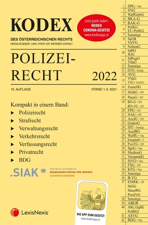 KODEX Polizeirecht 2022 - inkl. App (Paperback)