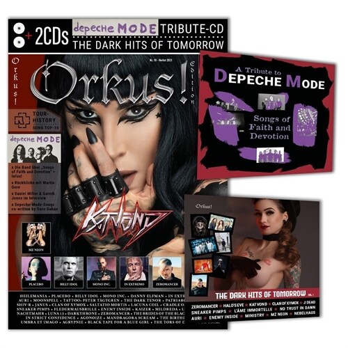 Orkus-Edition mit DEPECHE-MODE-Tribute-CD SONGS OF FAITH AND DEVOTION! Plus 2. CD: THE DARK HITS OF TOMORROW (Pamphlet)