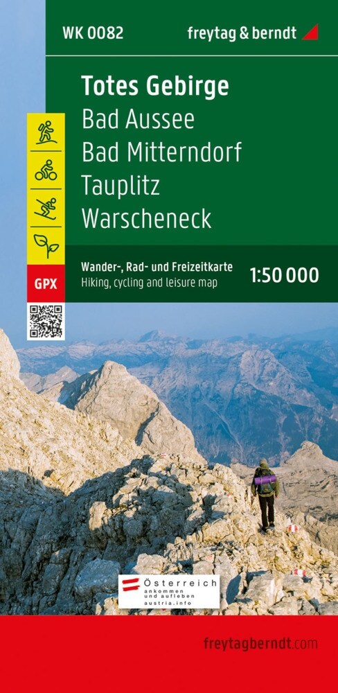Totes Gebirge, Wander-, Rad- und Freizeitkarte 1:50.000, freytag & berndt, WK 0082 (Sheet Map)