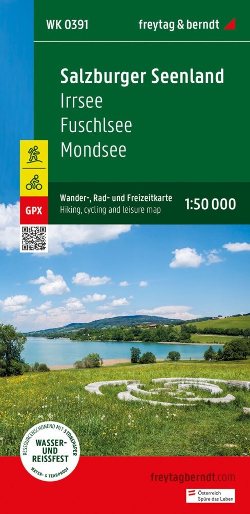 Salzburger Seenland - Irrsee - Fuschl - Mondsee, Wander + Radkarte 1:50.000 (Sheet Map)