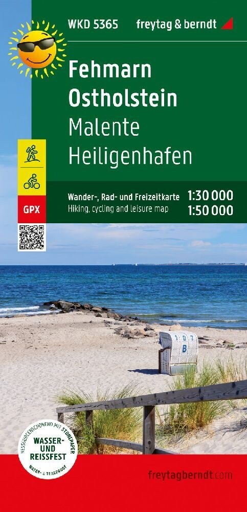 Fehmarn - Ostholstein, Wander + Radkarte 1:50.000 (Sheet Map)