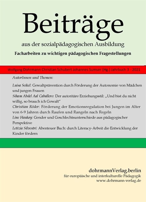 Beitrage aus der sozialpadagogischen Ausbildung, Jahrbuch 3, 2021 (Book)