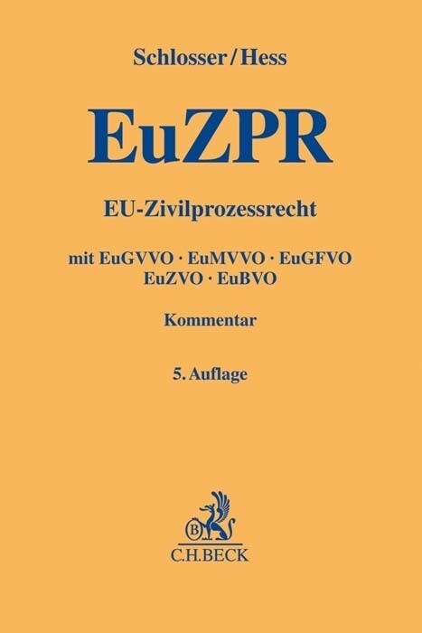 EU-Zivilprozessrecht (EuZPR), Kommentar (Hardcover)