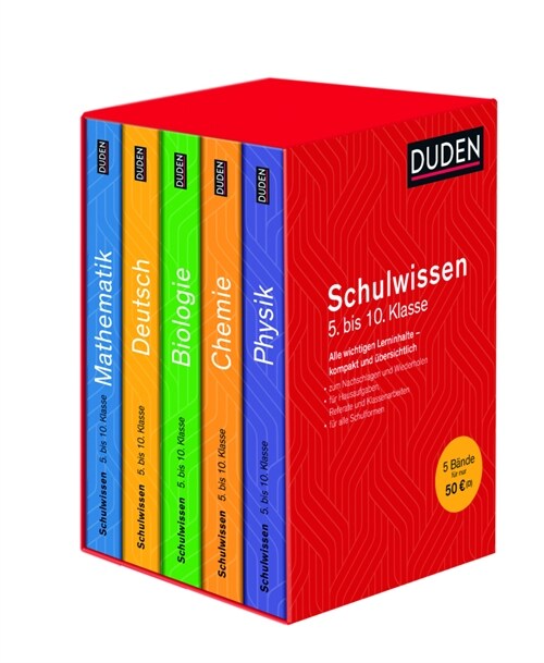 Duden Schulwissen 5. bis 10. Klasse, 5 Bde. (WW)