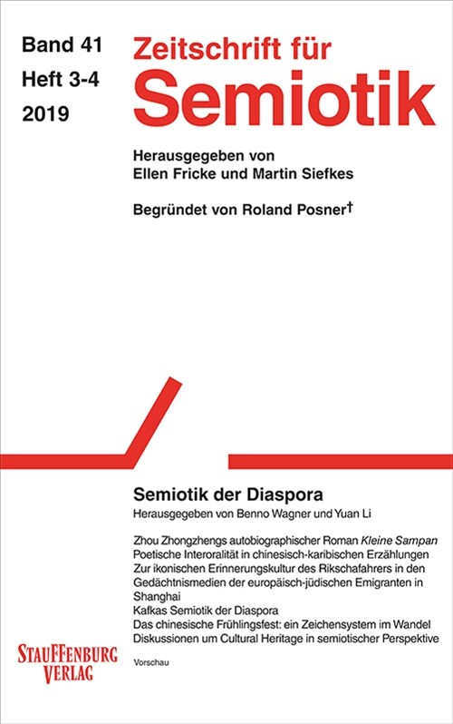 Zeitschrift fur Semiotik / Semiotik der Diaspora (Paperback)