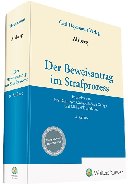 Der Beweisantrag im Strafprozess (Book)