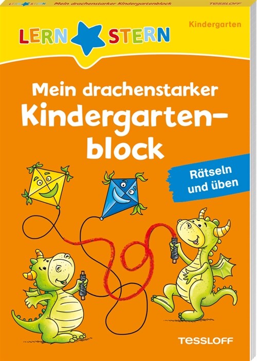 LERNSTERN. Mein drachenstarker Kindergartenblock. Ratseln und uben (Paperback)