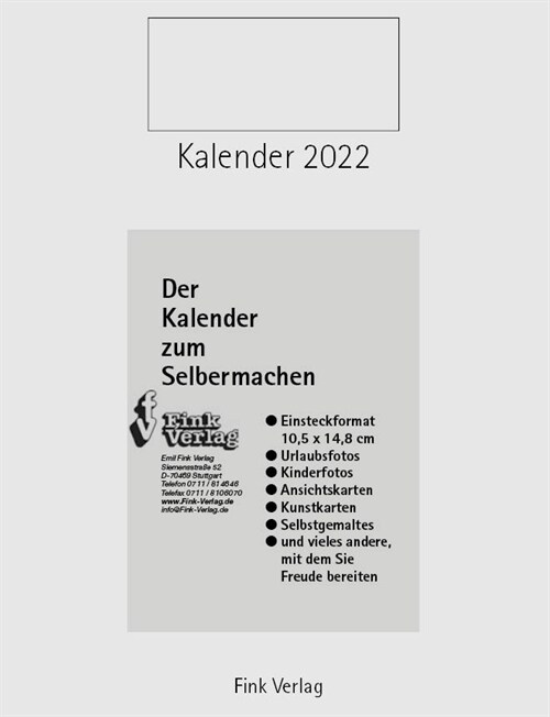 Kalender zum Selbermachen 2022 (Calendar)